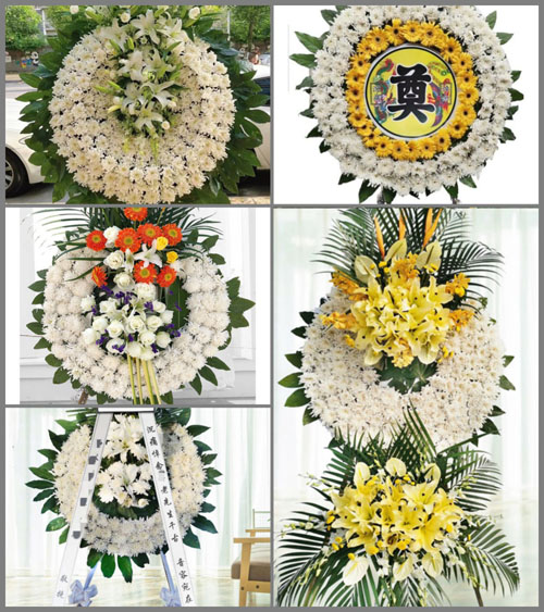 四川成都彭州市丽春镇花街子社区花圈速递